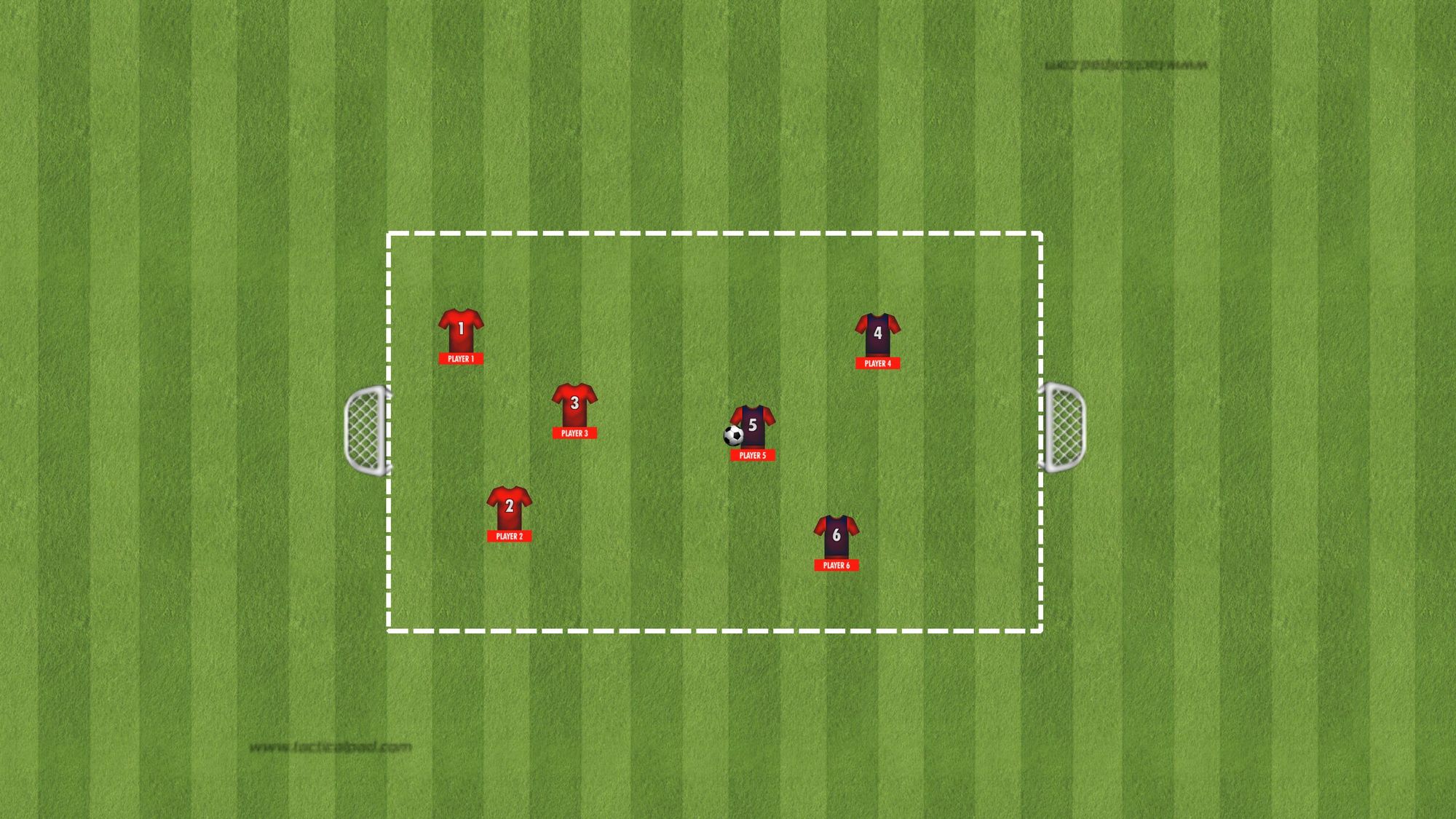 3 mot 3 med små mål