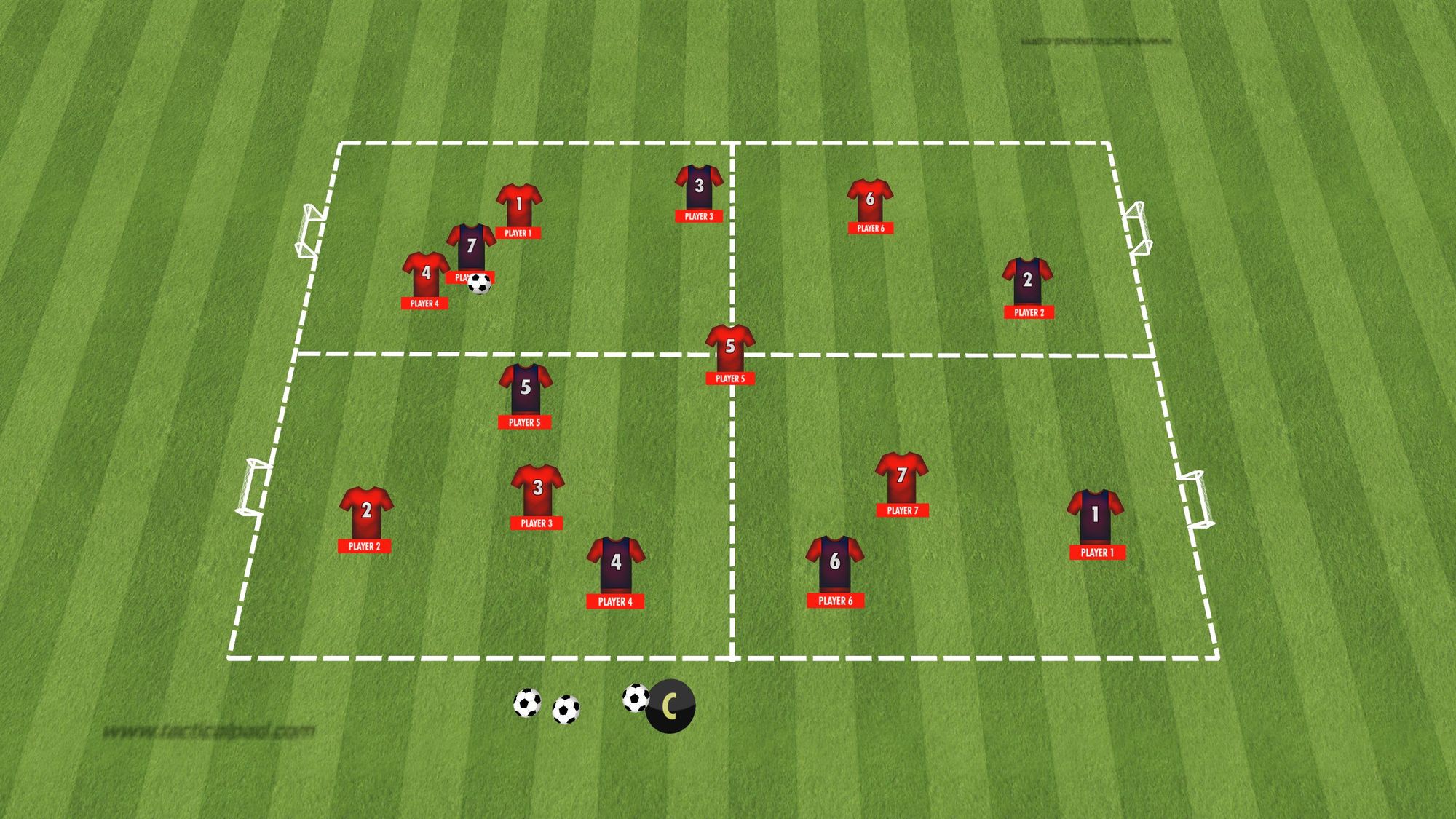 Spelövning 7 mot 7 Speluppbyggnad Direkt återerövring